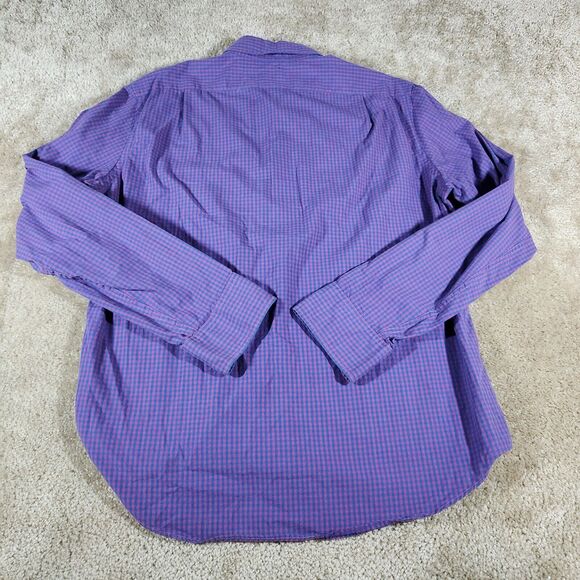 J. Crew Shirt Men's Sz L Pink Blue Long Sleeve Preppy Button-Up Slim Fit - Picture 4 of 6